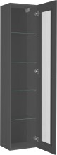Vitrine >Benevent< in Anthrazit matt - 40x180x30cm (BxHxT)