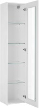 Vitrine >Benevent< in Weiß Hochglanz - 40x180x30cm (BxHxT)