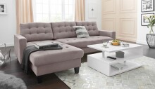 Couchtisch >Altamura< in Weiß Hochglanz - 90x41,5x55cm (BxHxT)