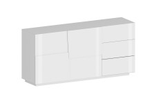 Sideboard >Bitonto< in Weiß Hochglanz -...