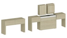 Essbank >Pachino< in Ulme - 66/290x45x25cm (BxHxT)