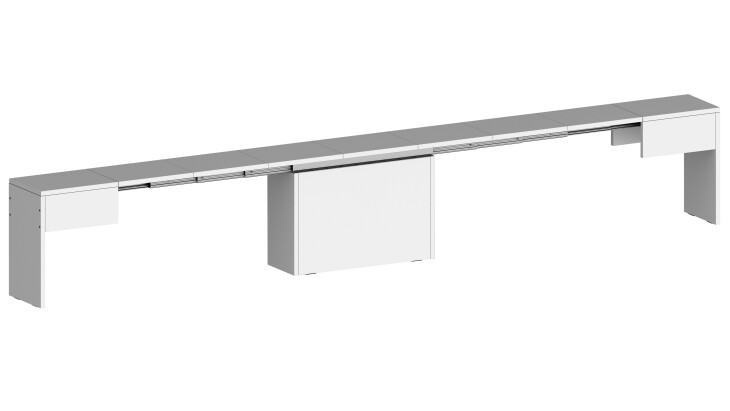 Essbank >Pachino< in Weiß Hg. - 66/290x45x25cm (BxHxT)