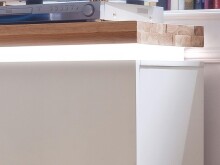 Kommode >Lisa< in Weiß matt aus Massivholz - 73x114x40cm (BxHxT)