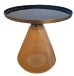 Beistelltisch >Brunello< in Braun, Glas - 45x45cm (HxD)