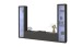 Wohnwand >Benevent< (3-teilig) in Anthrazit matt - 260x180x30 (BxHxT)