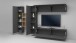 Wohnwand >Benevent< (5-teilig) in Anthrazit matt - 320x180x30 (BxHxT)