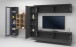 Wohnwand >Benevent< (5-teilig) in Anthrazit matt - 350x180x30 (BxHxT)