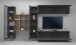 Wohnwand >Benevent< (5-teilig) in Anthrazit matt - 350x180x30 (BxHxT)