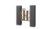 Wohnwand >Benevent< (3-teilig) in Anthrazit matt - 170x180x30 (BxHxT)