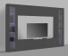 Wohnwand >Benevent< (4-teilig) in Anthrazit matt - 260x180x30 (BxHxT)
