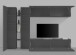Wohnwand >Benevent< (5-teilig) in Anthrazit matt - 280x180x30 (BxHxT)