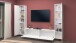 Wohnwand >Benevent< (3-teilig) in Weiß Hochglanz - 260x180x30 (BxHxT)