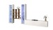 Wohnwand >Benevent< (4-teilig) in Weiß Hochglanz - 350x180x30 (BxHxT)
