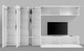 Wohnwand >Benevent< (7-teilig) in Weiß Hochglanz - 340x180x30 (BxHxT)