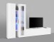 Wohnwand >Benevent< (4-teilig) in Weiß Hochglanz - 280x180x30 (BxHxT)