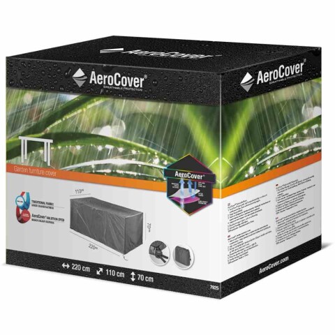 Gartenmöbel-Schutzhülle >AeroCover< in anthrazit - 220x70x110 (BxHxT)