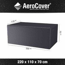 Gartenmöbel-Schutzhülle >AeroCover< in anthrazit - 220x70x110 (BxHxT)
