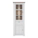 Vitrine >ILOPPA<  2 Türen, 1 Schub, Schnee/ Nelson Eiche Dekor - 75,6x209,8x44,3cm BxHxT