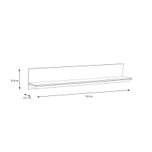 Wandboard >ILOPPA< in Schnee  / Nelson Eiche Dekor - 145x25,6x22,1cm (BxHxT)