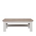 Couchtisch >ILOPPA< mit Ablage, in Schnee / Nelson Eiche Dekor - 120,6x45,3x60,4cm (BxHxT)
