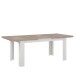 Kulissentisch >ILOPPA< ausziehbar 206,6, Schnee/ Nelson Eiche Dekor - 160/206,6x75x90cm BxHxT