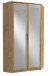 Eckkleiderschrank >Click< Plankeneiche / Spiegel - 95x198x95 (BxHxT)