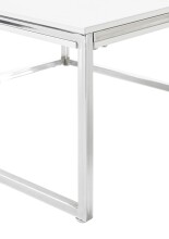 Couchtisch >Reno< in MDF weiß, Metall verchromt - 70x40x70cm (BxHxT)