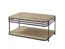 Couchtisch >Bomi< Mango massiv / Metall schwarz /...