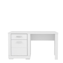 Schreibtisch >SNOW< 1 Tür, 1 Schublade, in weiß - 138x75,9x67,4cm (BxHxT)