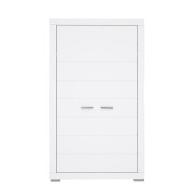 Kleiderschrank >SNOW< 2 Türen, 1 Stange, 1 Boden, in weiß - 116x198,5x59,3cm (BxHxT)