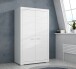 Kleiderschrank >SNOW< 2 Türen, 1 Stange, 1 Boden, in weiß - 116x198,5x59,3cm (BxHxT)