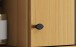 Hochschrank >WZ-0801< 2 Türen, 2 Fächer, Kiefer massiv eichefarbig lack - 35x190x32 (BxHxT)