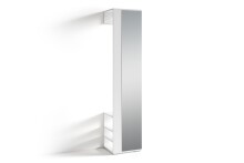 Hochschrank >BEN< in Weiß mit Spiegel 40 x...