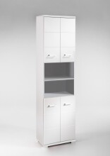 Doppelhochschrank >NEBRASKA< in Weiß 50 x 192 x 31,5 cm (BxHxT)