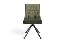 Stuhl >CALIFORNIA< 2er-Set in grün aus Webstoff/Velvet 50x89x56 cm (BxHxT)