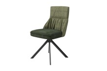 Stuhl >CALIFORNIA< 2er-Set in grün aus Webstoff/Velvet 50x89x56 cm (BxHxT)
