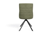 Stuhl >CALIFORNIA< 2er-Set in grün aus Webstoff/Velvet 50x89x56 cm (BxHxT)