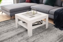 Couchtisch >RALPH< in Weiß 67 x 43 x 67 cm (BxHxT)