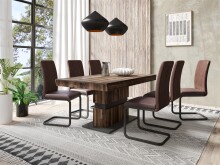 Tisch >MATTHEW< mit Auszug in Old-Wood-Optik...