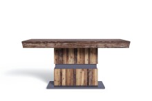 Tisch >MATTHEW< mit Auszug in Old-Wood-Optik 140-195 x 75 x 90 cm (BxHxT)