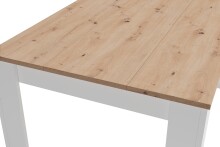 Tisch >NORI< in Weiß/Eiche-Optik 120 x 75 x 80 cm (BxHxT)