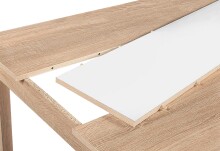 Tisch >NORI< in Eiche-Optik, Einlage Schwarz/Weiß 120 x 75 x 80 cm (BxHxT)