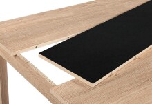 Tisch >NORI< in Eiche-Optik, Einlage Schwarz/Weiß 120 x 75 x 80 cm (BxHxT)