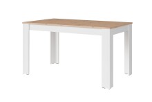 Tisch >NORI< in Weiß/Eiche-Optik 140 x 75 x 80 cm (BxHxT)