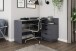 Winkelschreibtisch >BELFAST< in Anthrazit 129 x 83,5 x 105 cm (BxHxT)