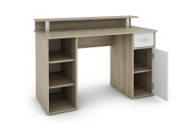 Schreibtisch >DIEGO< in Eiche-Optik/Weiß 120 x 88 x 55 cm (BxHxT)