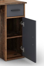 Schreibtisch >DIEGO< in Old-Wood-Optik/Anthrazit 120 x 88 x 55 cm (BxHxT)