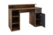 Schreibtisch >DIEGO< in Old-Wood-Optik/Anthrazit 120 x 88 x 55 cm (BxHxT)