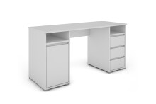 Schreibtisch >LOBO< in Weiß 138 x 75 x 55 cm...
