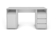Schreibtisch >LOBO< in Weiß 138 x 75 x 55 cm (BxHxT)